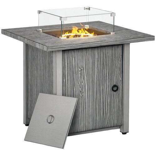 Outsunny gas fire pit table - gas,