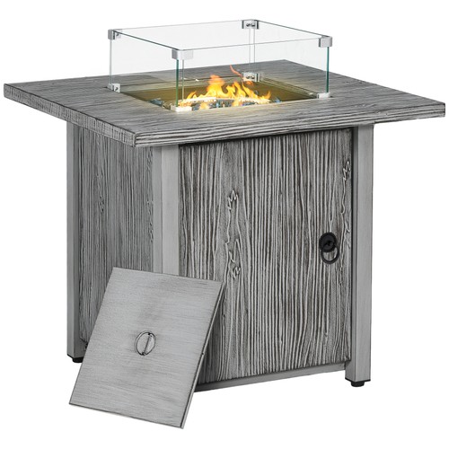 Square gas fire pit - gas,