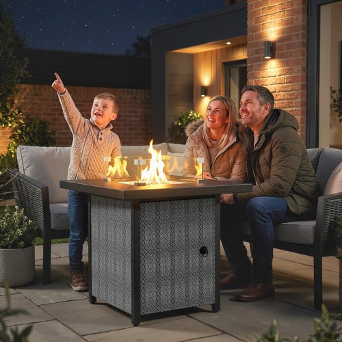 Propane gas fire pit table - pit, for