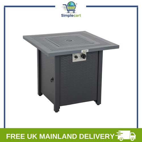 Square propane fire - propane, pit