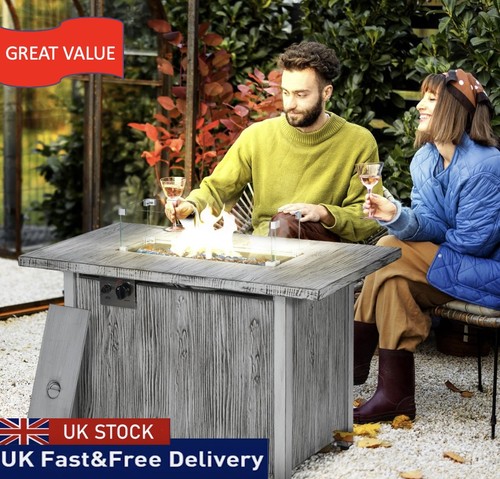 Gas fire pit table with - table,
