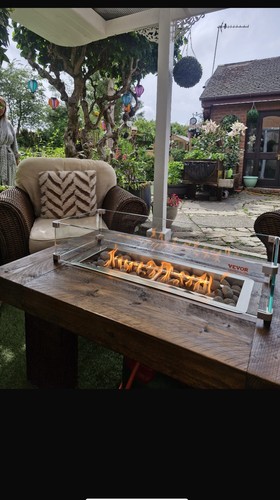 Garden gas fire pit table - garden,
