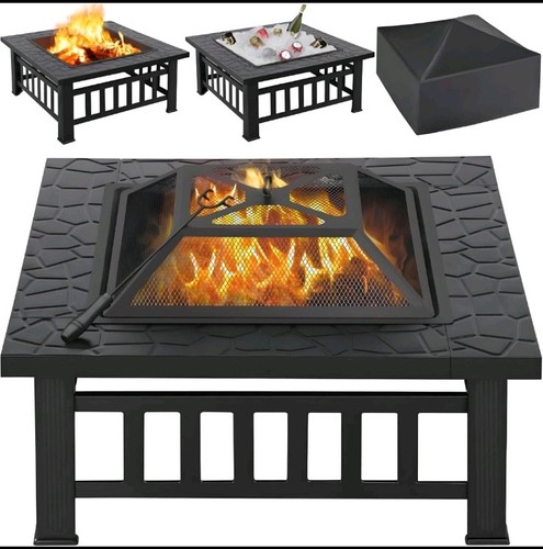 Outdoor fire pit - 81cm, square