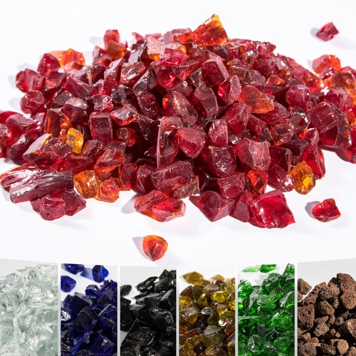 4kg red tempered fire - 4kg, glass