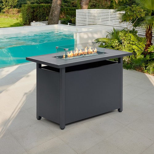 Aluminium fire pit table - fire,