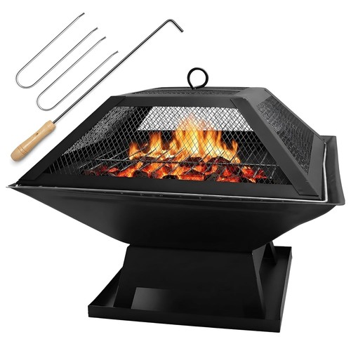 Square outdoor fire - fire, pits,