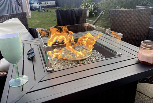 Large fire pit outdoor garden - fire,