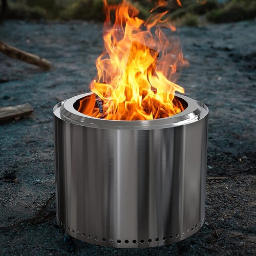 Large smokeless fire - large, wood