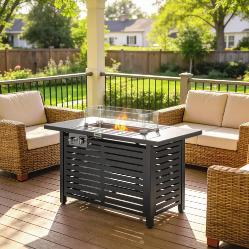 Propane gas fire pit table - fire,