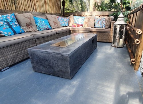 Concrete gas fire - fire, table